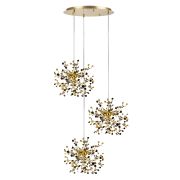 L3PR721132 Подвес тройной круглый EXTRA 3x3x5W(led) G9  (721132 - 3 + 572132 -1) ЗОЛОТО