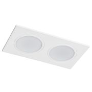 012826 Рамка (светильник) PVC д/LED-модулей 941хх и LED-ламп D50мм PIANO 2x QUAD БЕЛЫЙ IP65