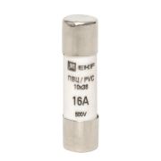 Вставка плавкая цилиндрическая ПВЦ 10х38 16А EKF pvc-10x38-16