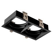 075227 Рамка встраиваемая квадратная 2x STELLA к 075xxх ЧЕРНЫЙ МАТОВЫЙ