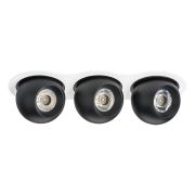i636747474 Светильник INTERO LED9W*3 850LM*3 24G БЕЛЫЙ/ЧЕРНЫЙ 4000K (217636+217074+217074+217074)