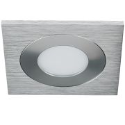 212180 Светильник LEDDY QUAD LED 3W 240LM АЛЮМИНИЙ 3000K в стену в подрозетник с трансф(в комплекте)