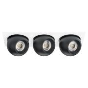 i536747474 Светильник INTERO LED 9W*3 850LM*3 24G БЕЛЫЙ/ЧЕРНЫЙ 4000K (217536+217074+217074+217074)