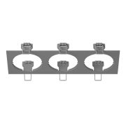 217539 Рамка INTERO 16 Triple QUADRO СЕРЫЙ