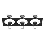 217537 Рамка INTERO 16 Triple QUADRO ЧЕРНЫЙ