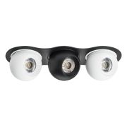i637647464 Светильник INTERO LED 9W*3 850LM*3 24G ЧЕРНЫЙ/БЕЛЫЙ 4000K (217637+217064+217074+217064)