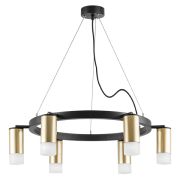 LR0164061 Люстра RULLO 6х50W GU10 ЧЕРНЫЙ/ЗОЛОТО (571016+214440-6+202431-6)