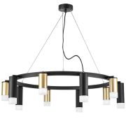 LR0204058751 Люстра RULLO 10х50W GU10 ЧЕРНЫЙ/ЗОЛОТО (571020+214440-5+214487-5+202431-10)