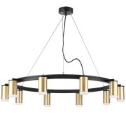 LR0204000 Люстра RULLO 10х50W GU10 ЧЕРНЫЙ/ЗОЛОТО (571020+214440-10+202430-10)