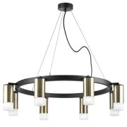 LR0183181 Люстра RULLO 8х50W GU10 ЧЕРНЫЙ/БРОНЗА (571018+214431-8+202431-8)