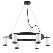 LR01636637 Люстра RULLO 6х50W GU10 ЧЕРНЫЙ/БЕЛЫЙ (571016+214436-6+203437-6)