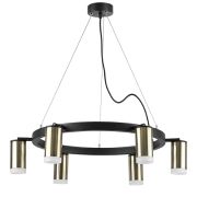 LR0163160 Люстра RULLO 6х50W GU10 ЧЕРНЫЙ/БРОНЗА (571016+214431-6+202430-6)