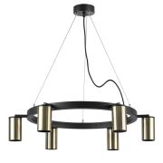 LR016316 Люстра RULLO 6х50W GU10 ЧЕРНЫЙ/БРОНЗА (571016+214431-6)