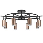 LR7183080 Люстра RULLO 8х50W GU10 ЧЕРНЫЙ/МЕДЬ (571718+214430-8+202430-8)