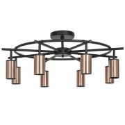 LR718308 Люстра RULLO 8х50W GU10 ЧЕРНЫЙ/МЕДЬ (571718+214430-8)