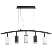LR7353723630 Люстра RULLO 5х50W GU10 ЧЕРНЫЙ/БЕЛЫЙ (571735+214437-2+214436-3+202430-5)