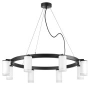 LR0183680 Люстра RULLO 8х50W GU10 ЧЕРНЫЙ/БЕЛЫЙ (571018+214436-8+202430-8)