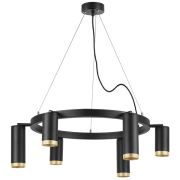 LR01637387340 Люстра RULLO 6х50W GU10 ЧЕРНЫЙ (571016+214437-3+214487-3+203440-6)