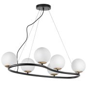 815360 Люстра CROCO 6х40W E14 ЧЕРНЫЙ МАТОВЫЙ/ЗОЛОТО