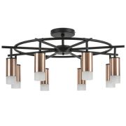 LR7183081 Люстра RULLO 8х50W GU10 ЧЕРНЫЙ/МЕДЬ (571718+214430-8+202431-8)