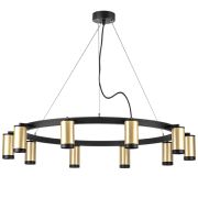 LR02040037 Люстра RULLO 10х50W GU10 ЧЕРНЫЙ/ЗОЛОТО (571020+214440-10+203437-10)