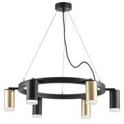LR0164033730 Люстра RULLO 6х50W GU10 ЧЕРНЫЙ/ЗОЛОТО (571016+214440-3+214437-3+202430-6)
