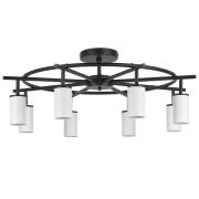 LR718368 Люстра RULLO 8х50W GU10 ЧЕРНЫЙ/БЕЛЫЙ (571718+214436-8)