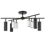 LR728364874 Люстра RULLO 8х50W GU10 ЧЕРНЫЙ/БЕЛЫЙ (571728+214436-4+214487-4)