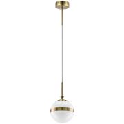 813111 Подвес GLOBO 1х40W E14 electroplating bronze/white
