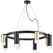 LR0184048741 Люстра RULLO 8х50W GU10 ЧЕРНЫЙ/ЗОЛОТО (571018+214440-4+214487-4+202431-8)