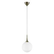813031 Подвес GLOBO 1х40W E14 electroplating bronze/white