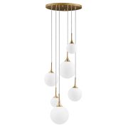 813062 Люстра GLOBO 6х40W E14 gold/white
