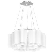 802160 Подвес NUBI 6х40W E27 ХРОМ/БЕЛЫЙ