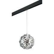 PRO724314 Светильник д/1-фазн трека FERMO 1х40W E27 ХРОМ/ЧЕРНЫЙ (724314+595007)