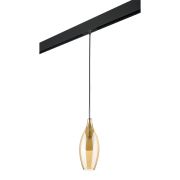PRO803023 Светильник д/1-фазн трека PENTOLA 1х25W G9 ХРОМ/ЯНТАРЬ/ЧЕРНЫЙ (803023+595007)