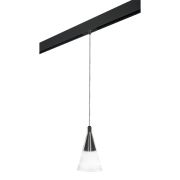 PRO757017 Светильник д/1-фазн трека CONE 1х40W GU10 ЧЕРНЫЙ МАТОВЫЙ/ПРОЗРАЧНО-МАТОВЫЙ (757017+595007)