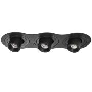 i637172 Светильник INTERO TUBO LED 7W*3 360LM*3 60G ЧЕРНЫЙ 3000K (217637+217172+217172+217172)