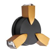 380633 Светильник DITO 3х1W LED 330LM G ЧЕРНЫЙ/ЗОЛОТО 4000K